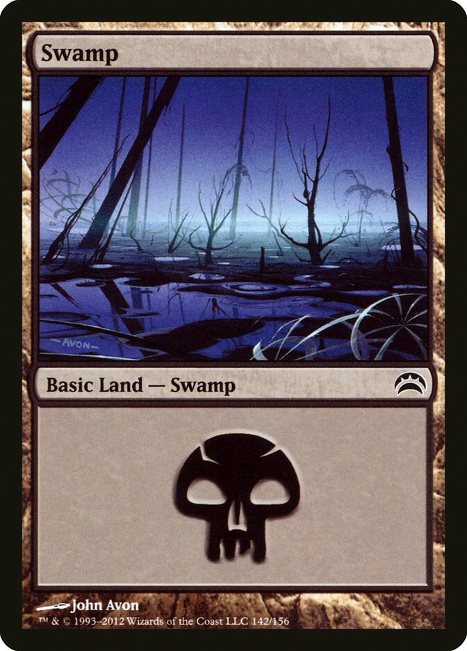 Swamp 142 - Planechase 2012 MTG card