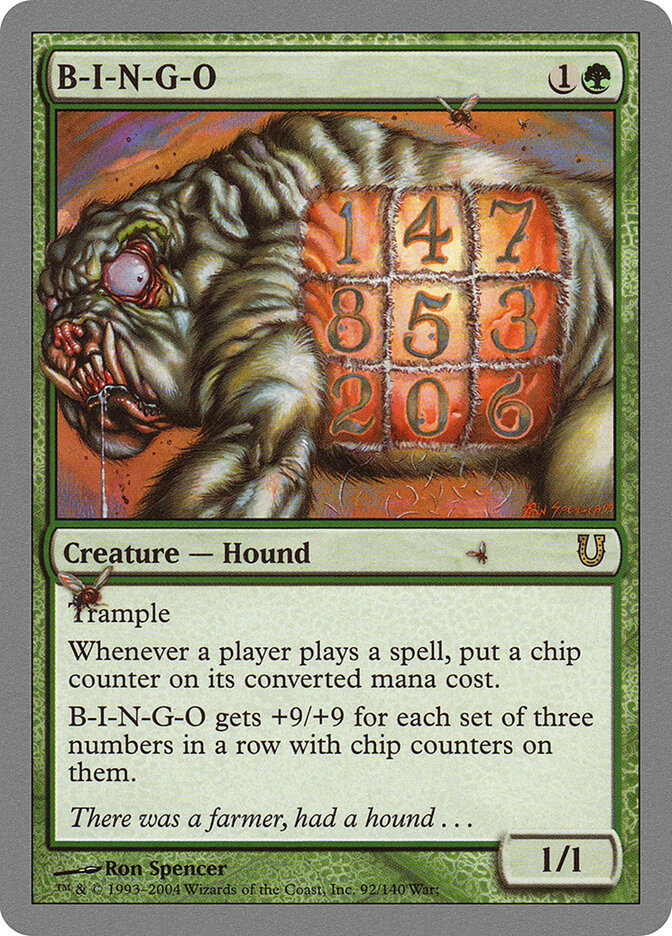 B-I-N-G-O 92 - Unhinged MTG card