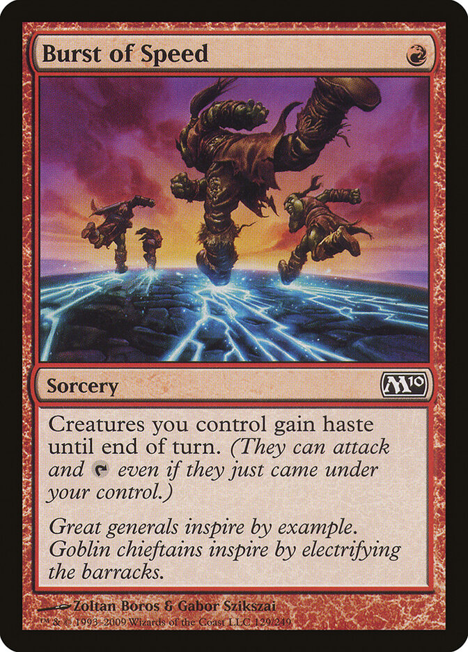 Burst of Speed 129 - Magic 2010 MTG card