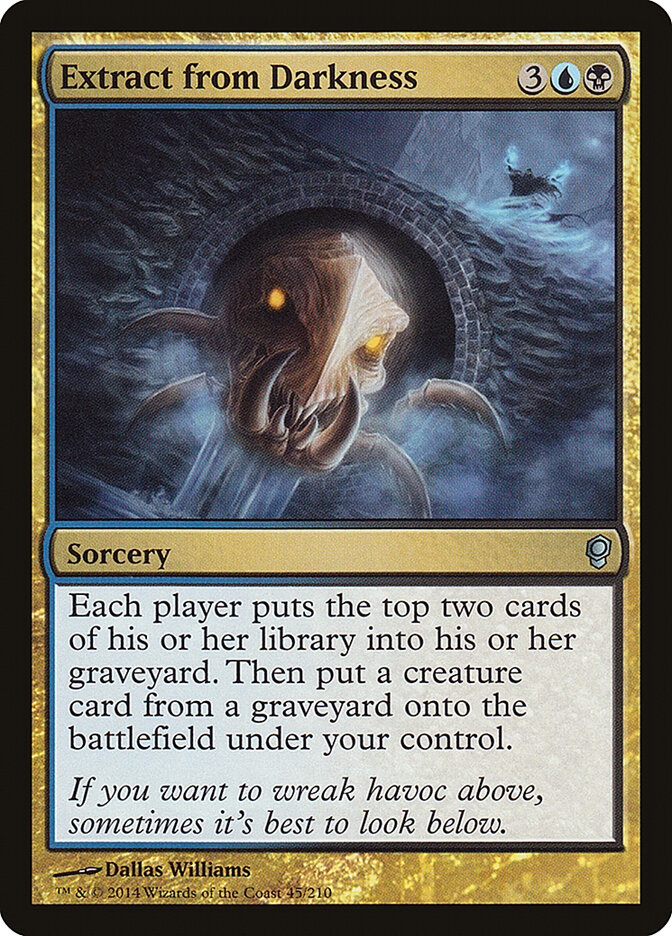 Extract from Darkness 45 - Conspiracy MTG card