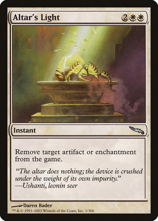 Altar's Light 1 - Mirrodin MTG card
