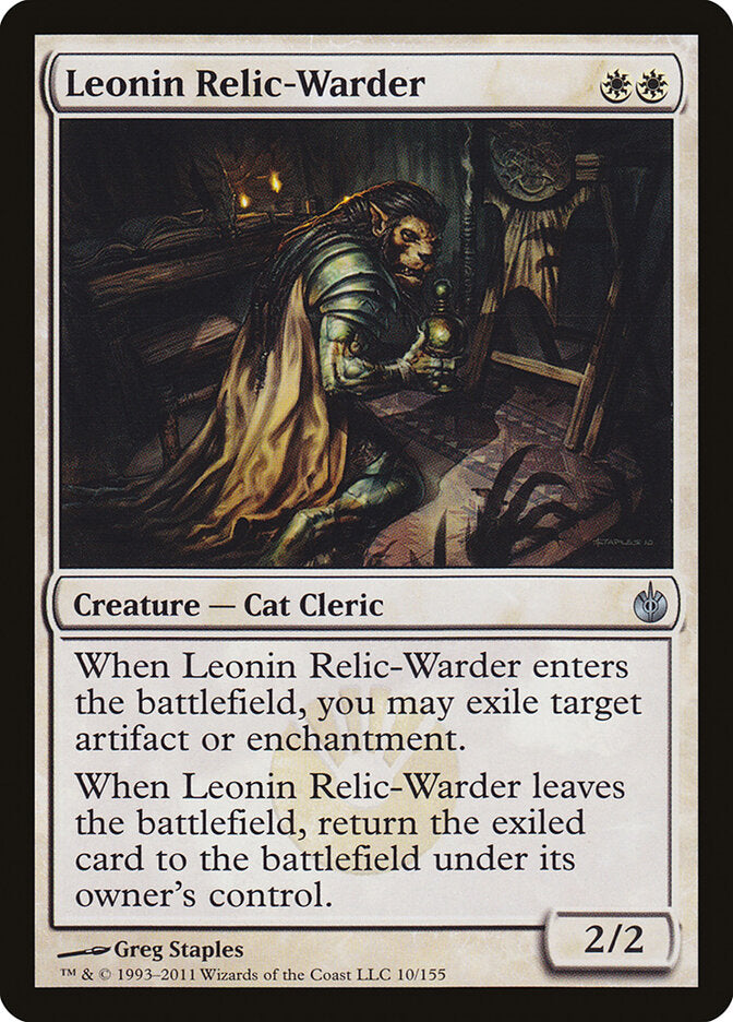 Leonin Relic-Warder 10 - Mirrodin Besieged MTG card