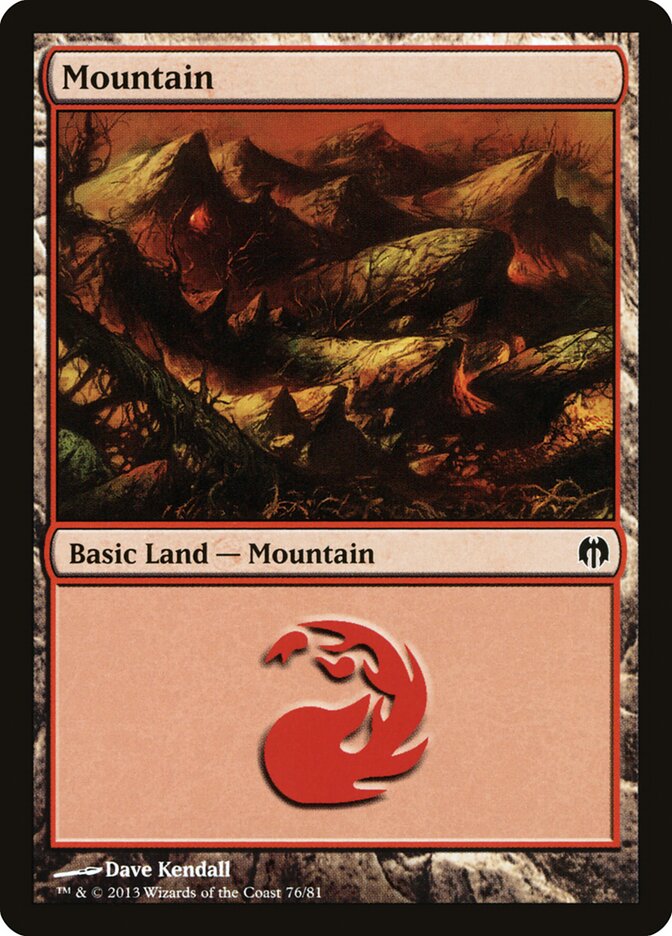 Mountain 76 - Duel Decks: Heroes vs. Monsters MTG card