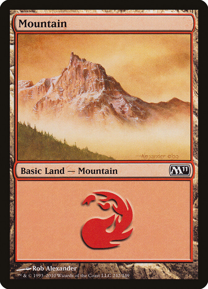 Mountain 242 - Magic 2011 MTG card