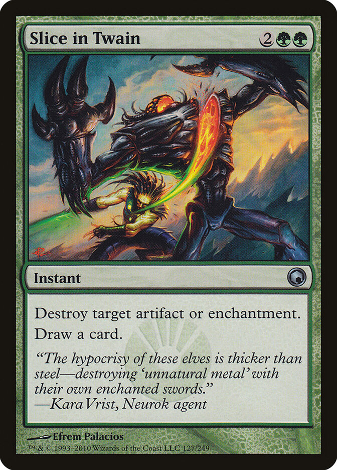Slice in Twain 127 - Scars of Mirrodin MTG card