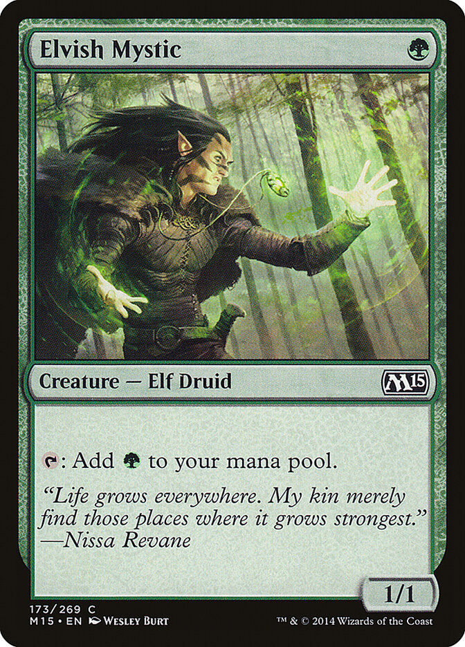 Elvish Mystic 173 - Magic 2015 MTG card
