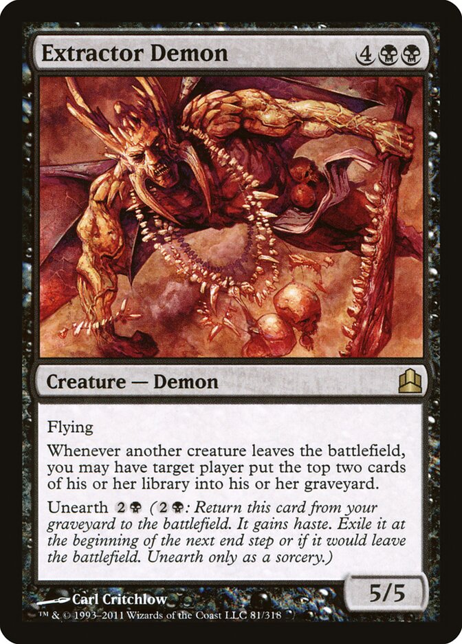 Extractor Demon 81 - Commander 2011 MTG card