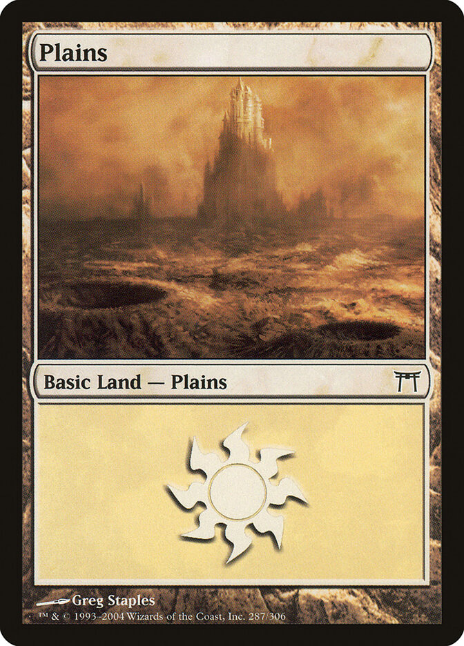 Plains 287 - Champions of Kamigawa MTG card