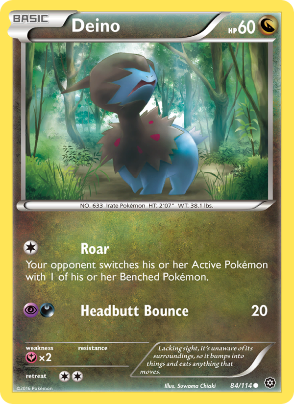 Deino 84/114 - Steam Siege Pokemon card