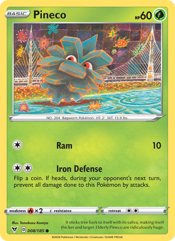 Pineco 8/185 - Vivid Voltage Pokemon card