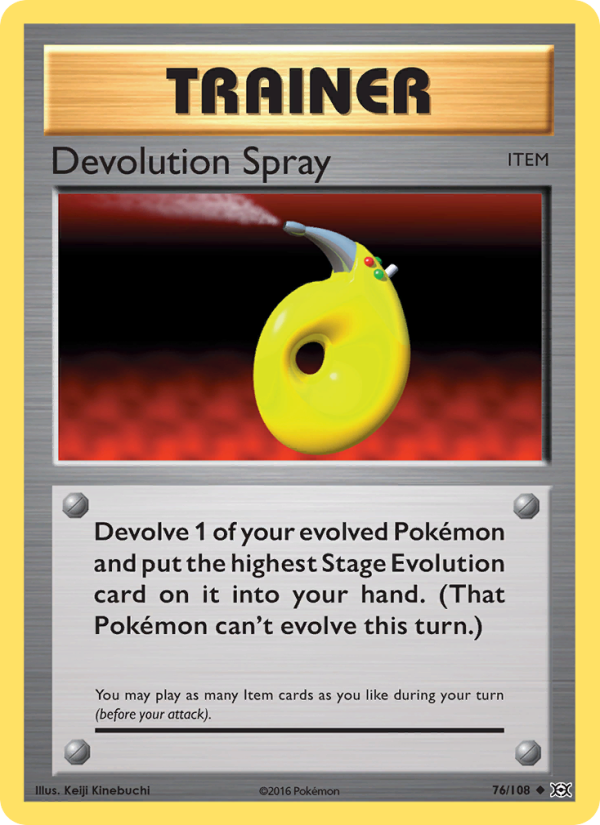 Devolution Spray 76/108 - Evolutions Pokemon card