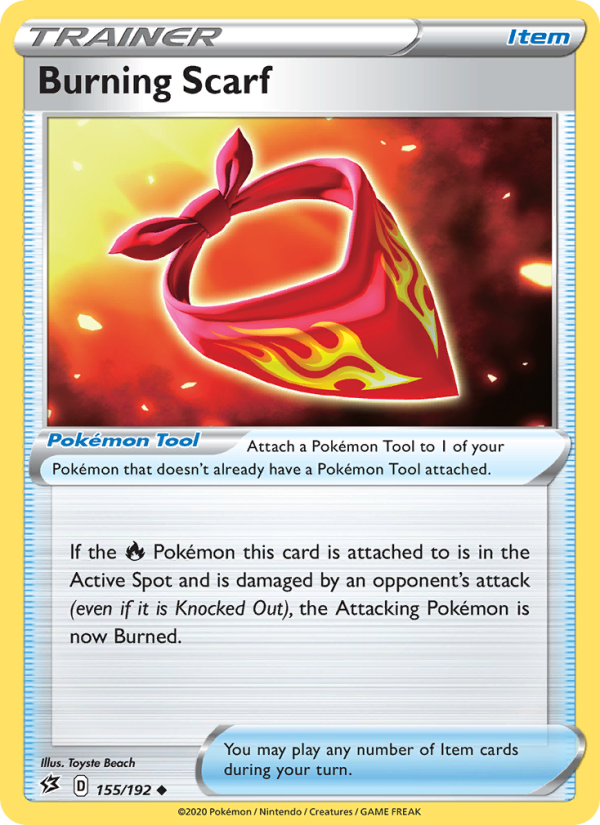 Burning Scarf 155/192 - Rebel Clash Pokemon card