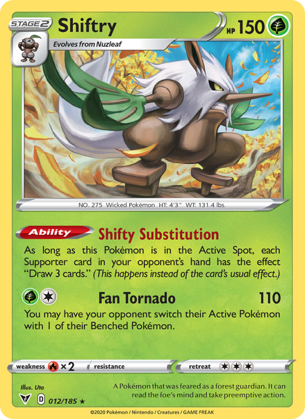 Shiftry 12/185 - Vivid Voltage Pokemon card