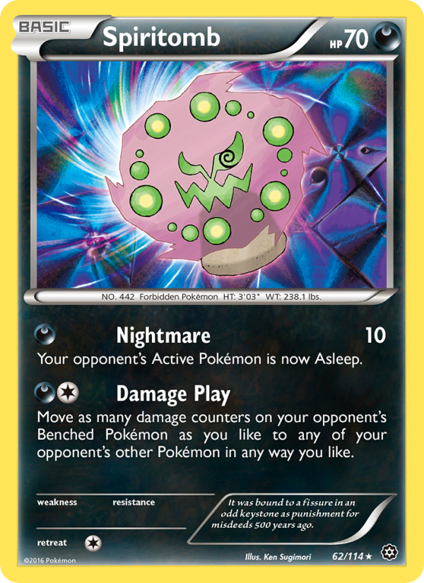 Spiritomb 62/114 - Steam Siege Pokemon card