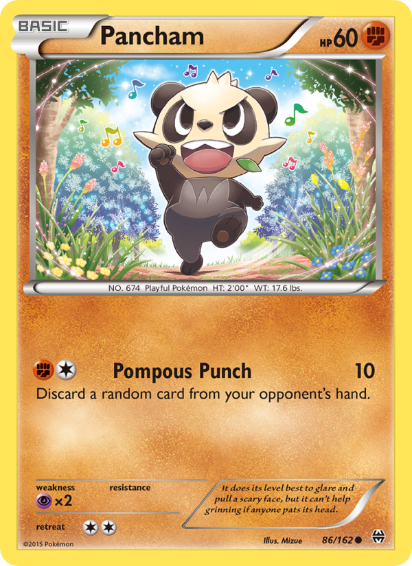 Pancham 86/162 - BREAKthrough Pokemon card