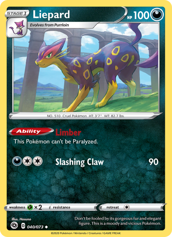 Liepard 40/73 - Champion's Path Pokemon card