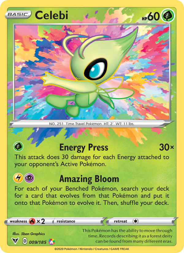 Celebi 9/185 - Vivid Voltage Pokemon card