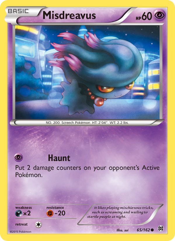 Misdreavus 65/162 - BREAKthrough Pokemon card