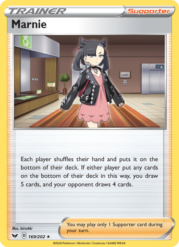 Marnie 169/202 - Sword & Shield Pokemon card