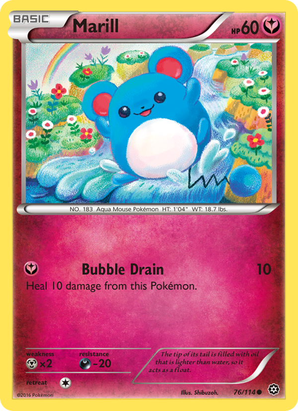 Marill 76/114 - Steam Siege Pokemon card