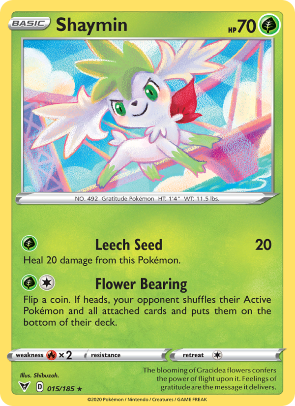 Shaymin 15/185 - Vivid Voltage Pokemon card