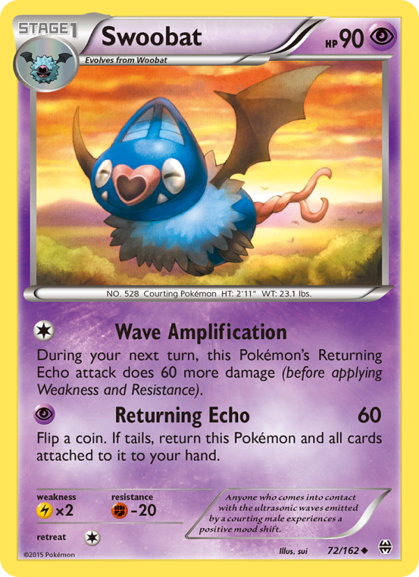 Swoobat 72/162 - BREAKthrough Pokemon card
