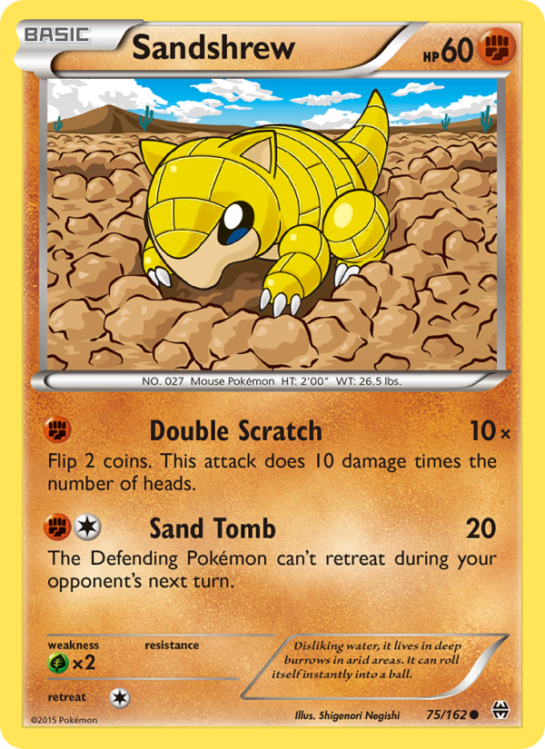 Sandshrew 75/162 - BREAKthrough Pokemon card
