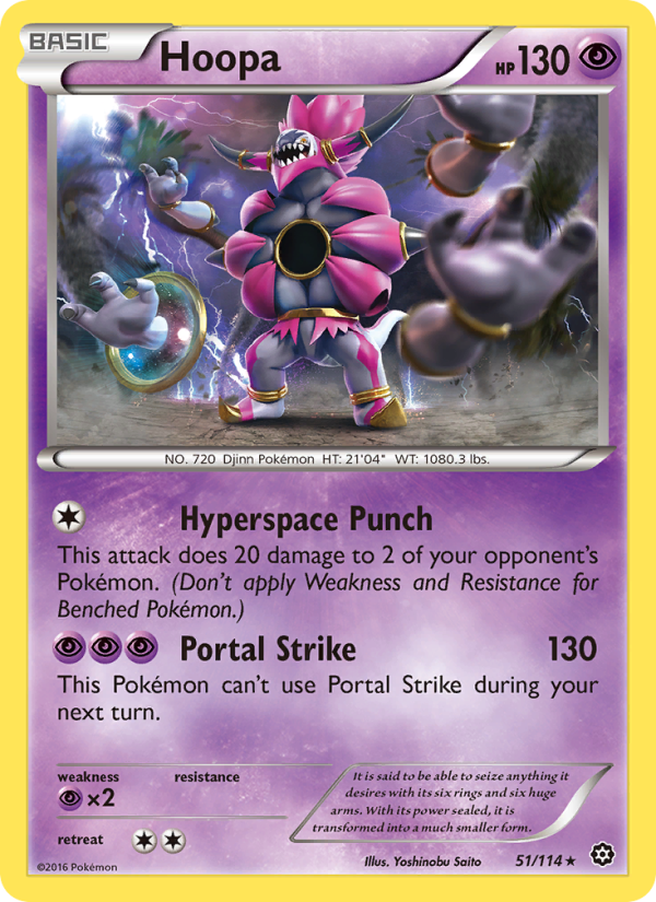 Hoopa 51/114 - Steam Siege Pokemon card