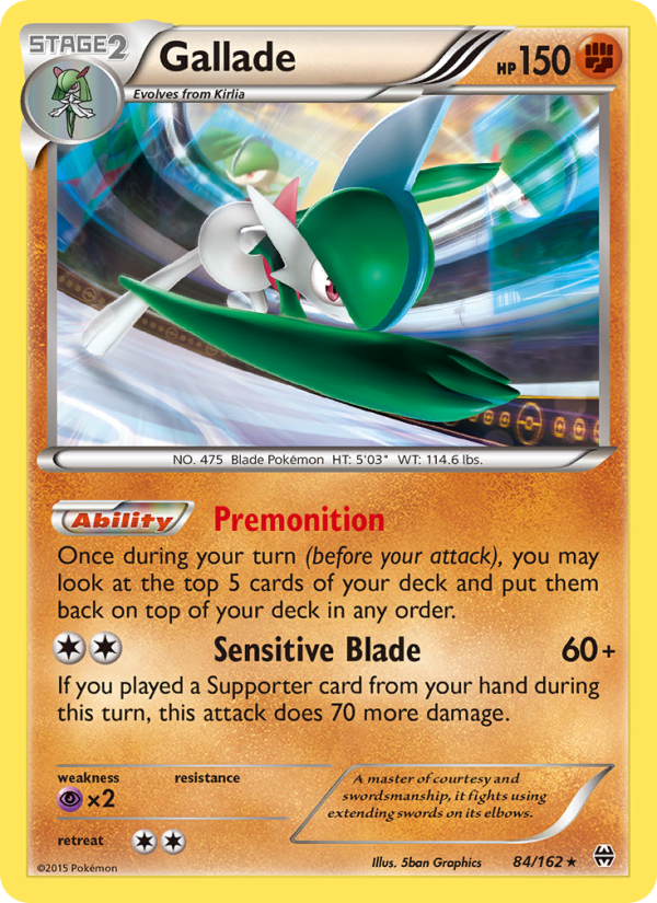 Gallade 84/162 - BREAKthrough Pokemon card