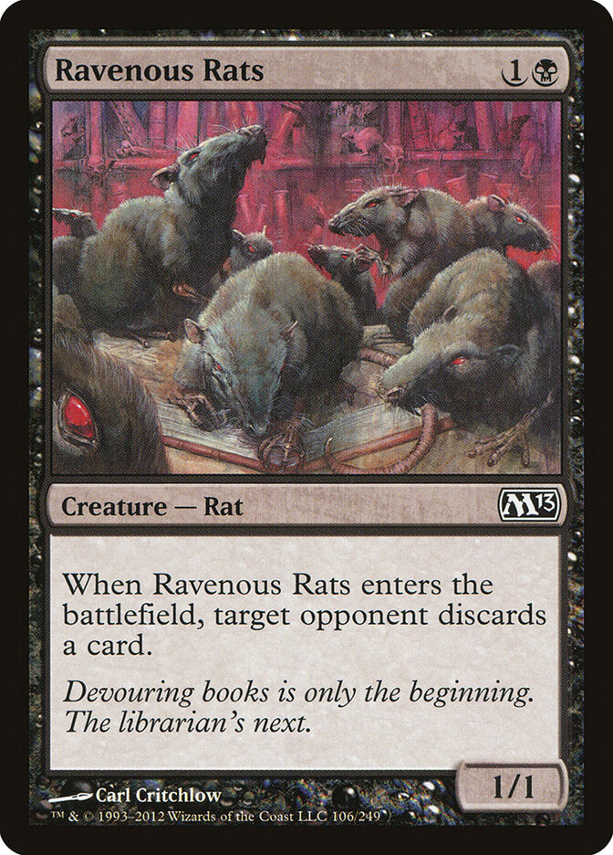 Ravenous Rats 106 - Magic 2013 MTG card