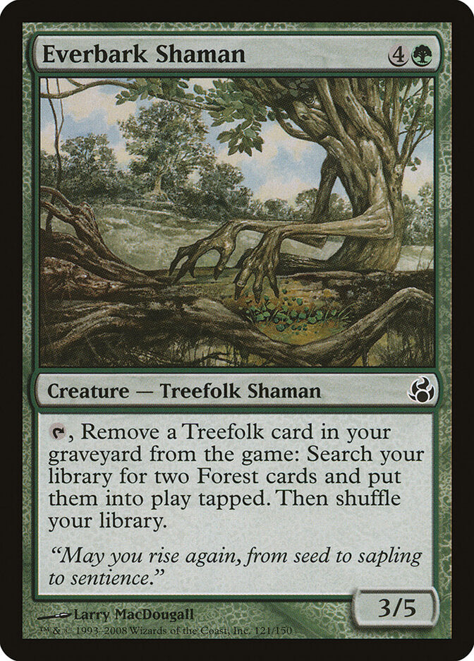Everbark Shaman 121 - Morningtide MTG card