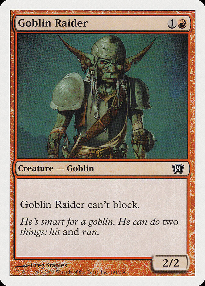 Goblin Raider 191 - Eighth Edition MTG card