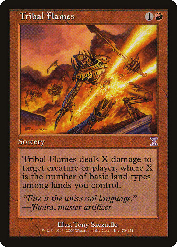 Tribal Flames 70 - Time Spiral Timeshifted MTG card