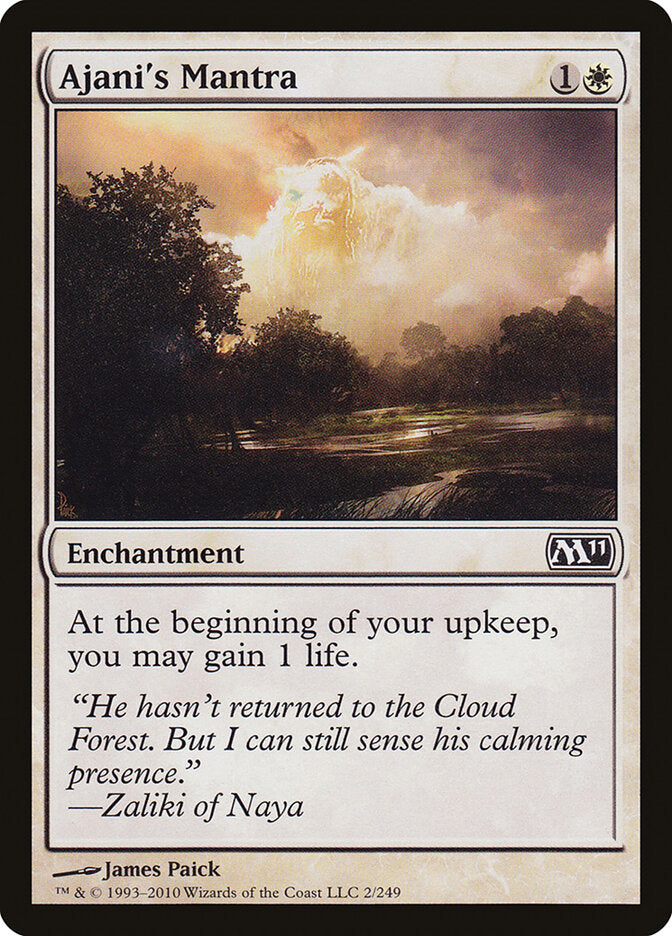 Ajani's Mantra 2 - Magic 2011 MTG card