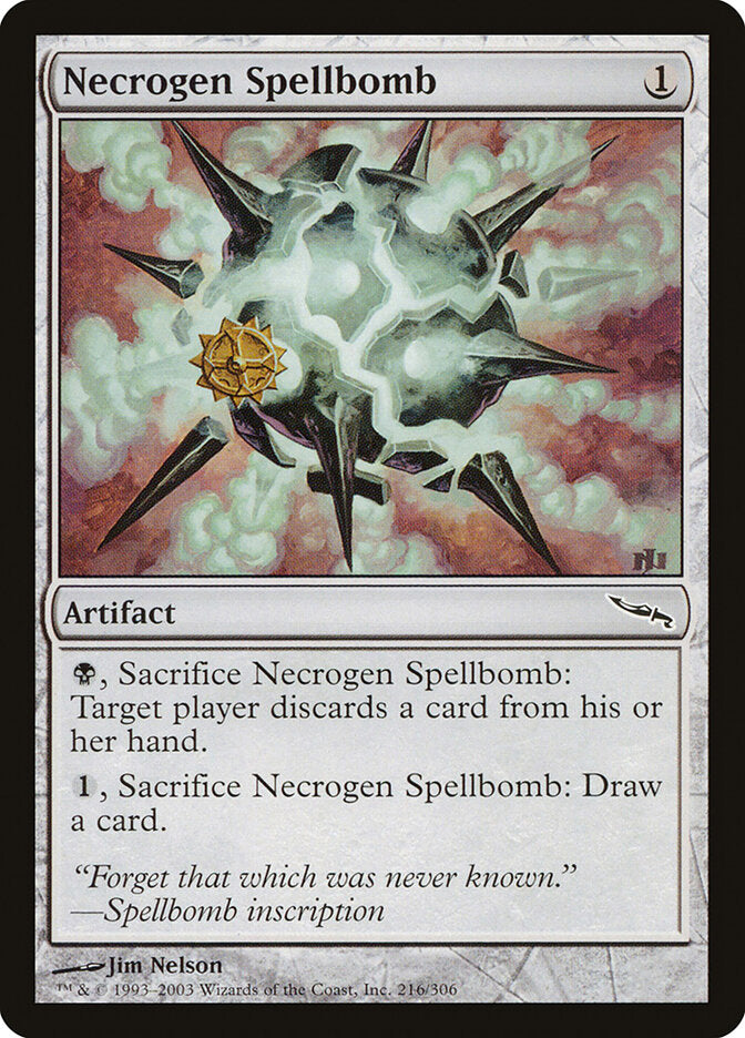 Necrogen Spellbomb 216 - Mirrodin MTG card