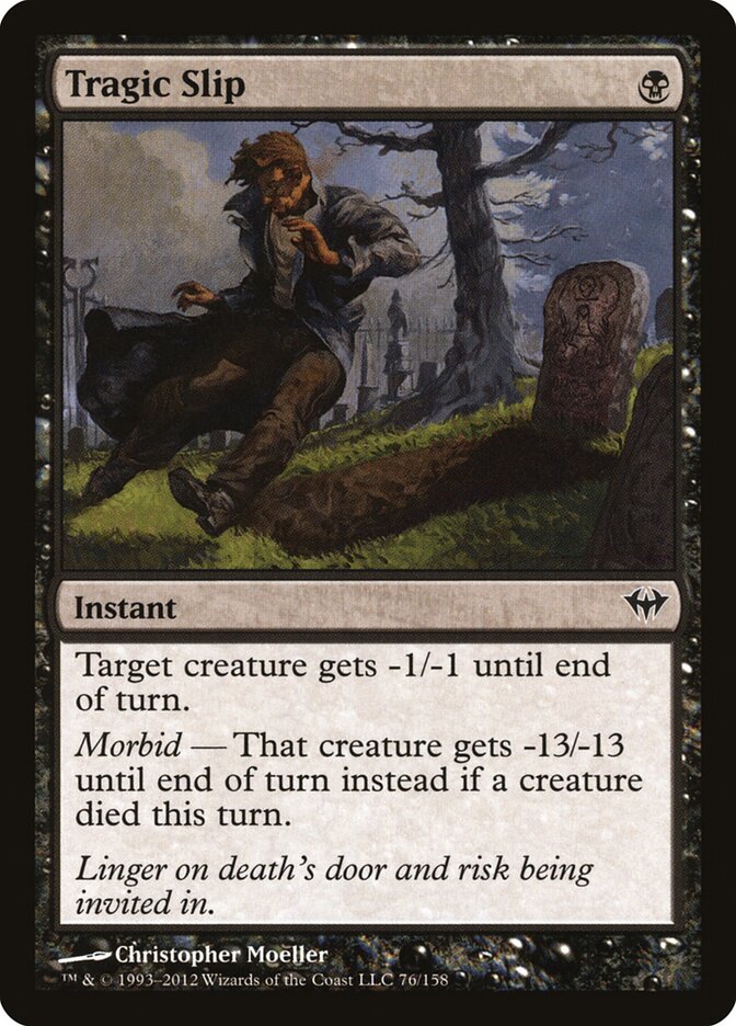 Tragic Slip 76 - Dark Ascension MTG card