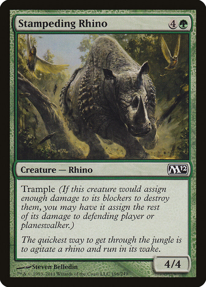 Stampeding Rhino 196 - Magic 2012 MTG card