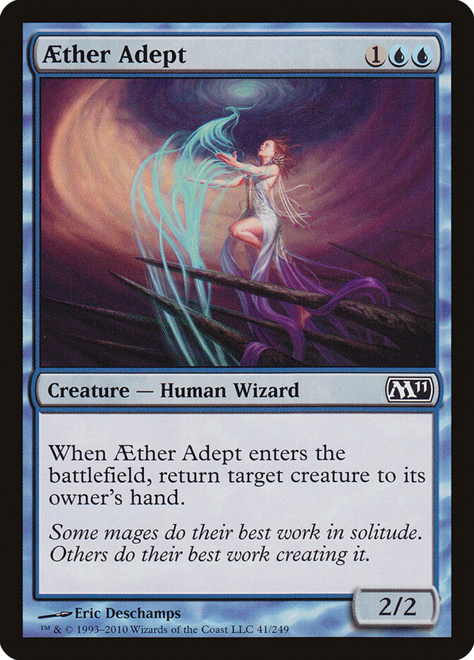 Aether Adept 41 - Magic 2011 MTG card