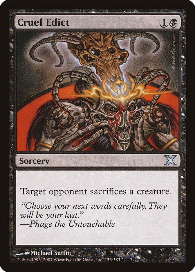 Cruel Edict 133 - Tenth Edition MTG card