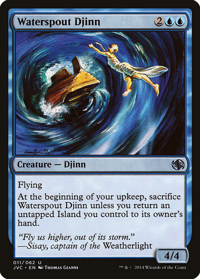 Waterspout Djinn 11 - Duel Decks Anthology: Jace vs. Chandra MTG card