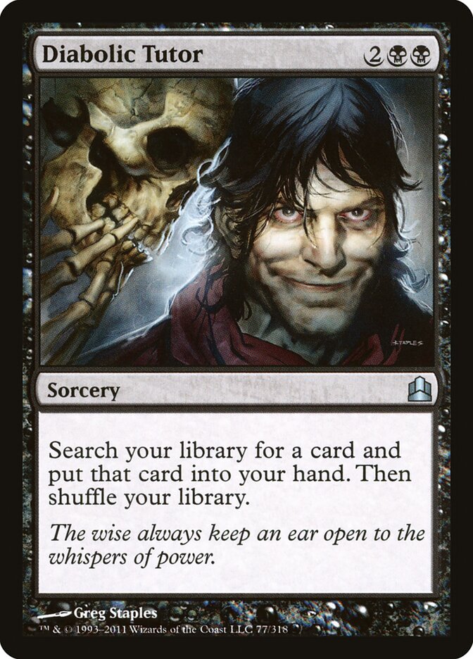 Diabolic Tutor 77 - Commander 2011 MTG card