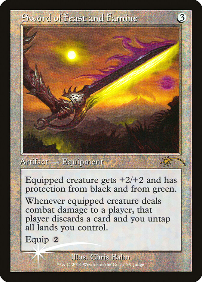 Sword of Feast and Famine 6 - Judge Gift Cards 2014 MTG card
