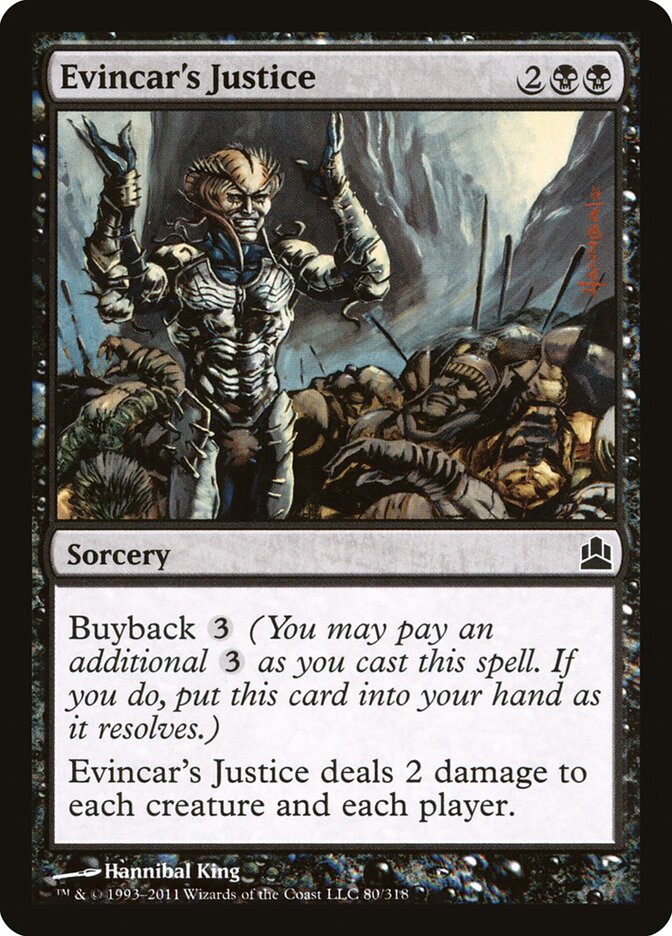 Evincar's Justice 80 - Commander 2011 MTG card