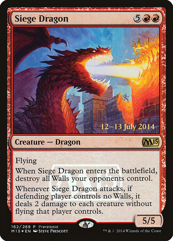 Siege Dragon 162 - Magic 2015 Promos MTG card