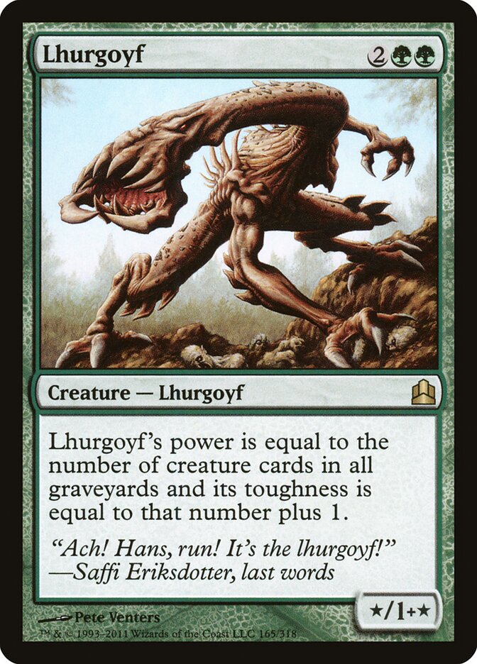 Lhurgoyf 165 - Commander 2011 MTG card