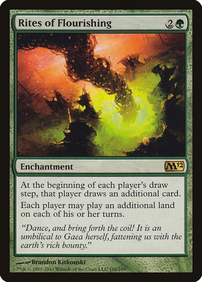 Rites of Flourishing 192 - Magic 2012 MTG card