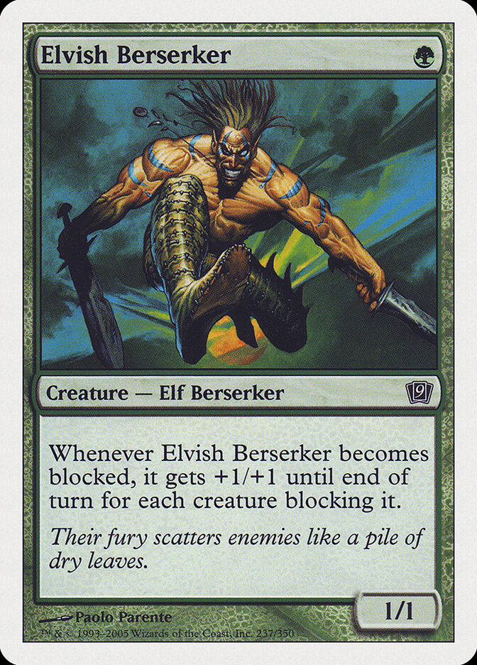 Elvish Berserker 237 - Ninth Edition MTG card