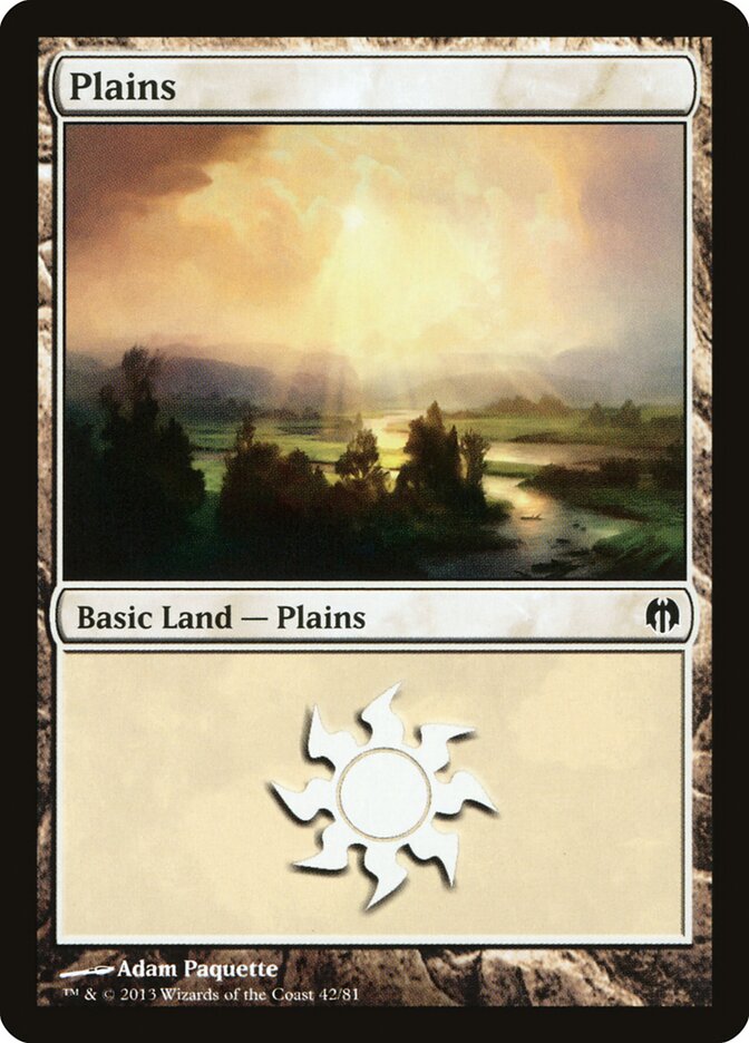 Plains 42 - Duel Decks: Heroes vs. Monsters MTG card