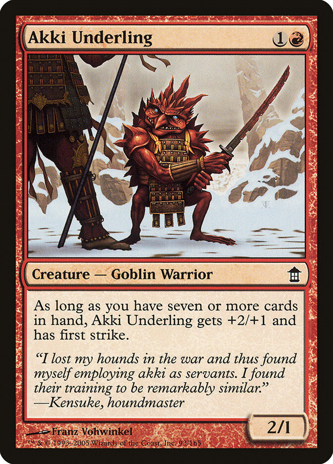 Akki Underling 93 - Saviors of Kamigawa MTG card