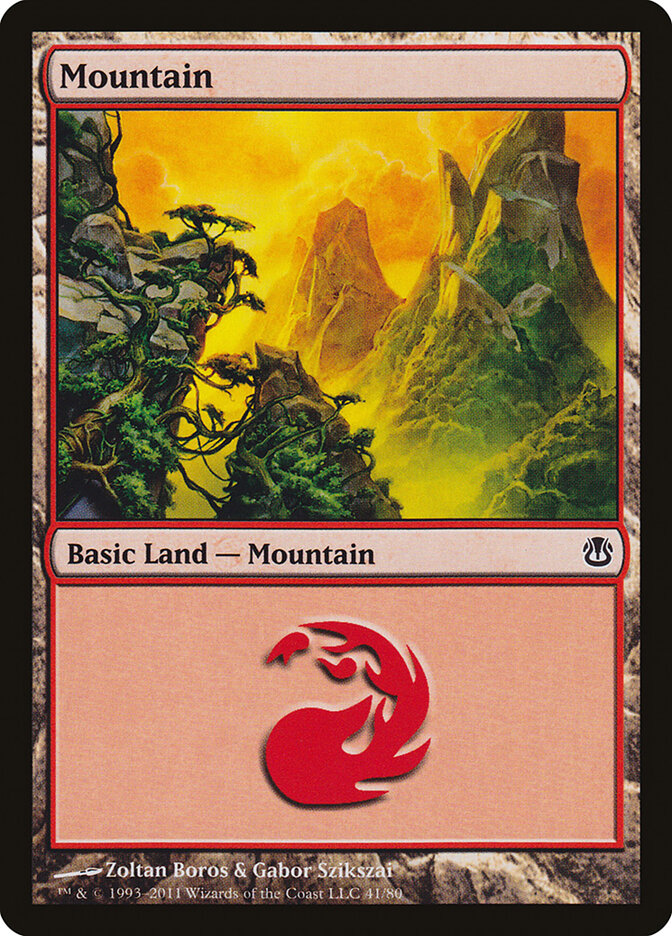 Mountain 41 - Duel Decks: Ajani vs. Nicol Bolas MTG card